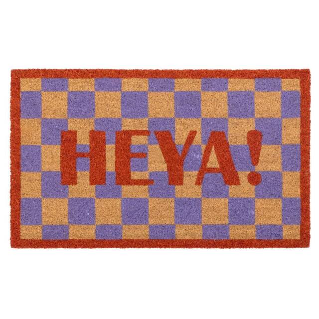 Kukoon Front Door Mat Natural Coir Dirt Catching Rug - Heya in Beige - Size: 45 cm x 70 cm - image 1