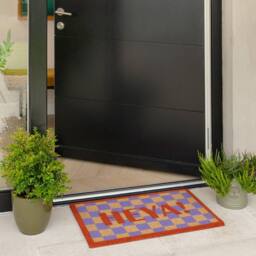 Kukoon Front Door Mat Natural Coir Dirt Catching Rug - Heya in Beige - Size: 45 cm x 70 cm - thumbnail 2