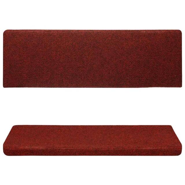Berkfield Home Stair Mats 15 pcs Needle Punch 65x21x4 cm Red - Size: Medium - image 1
