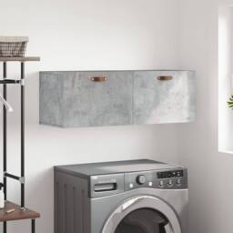 Berkfield Home Wall Cabinet Concrete Grey 100x36.5x35 cm Engineered Wood - thumbnail 2