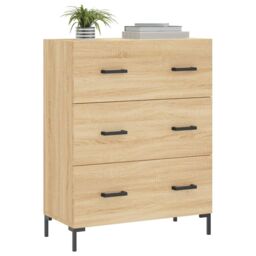 Berkfield Home Sideboard Sonoma Oak 69.5x34x90 cm Engineered Wood in Brown - thumbnail 3