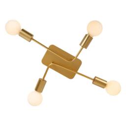 Netlighting Lucide LESTER Flush ceiling light 4xE27 Matt Gold Brass - thumbnail 6