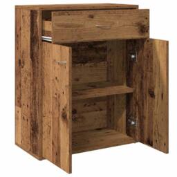 Berkfield Home Sideboard Old Wood 60x30x75 cm Engineered Wood in Brown - Size: 60 x 30 x 75 cm - thumbnail 5