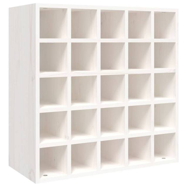 Berkfield Home Wine Cabinet White 56x25x56 cm Solid Wood Pine - Size: 56 x 25 x 56 cm - image 1
