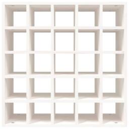 Berkfield Home Wine Cabinet White 56x25x56 cm Solid Wood Pine - Size: 56 x 25 x 56 cm - thumbnail 5