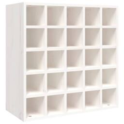 Berkfield Home Wine Cabinet White 56x25x56 cm Solid Wood Pine - Size: 56 x 25 x 56 cm