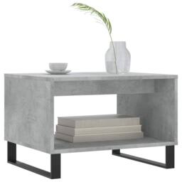 Berkfield Home Decorative Coffee Table Concrete Grey 60x50x40 cm Engineered Wood - Size: 60 x 50 x 40 cm - thumbnail 1