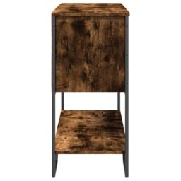 Berkfield Home Console Table Smoked Oak 100x35x74.5 cm Engineered Wood in Brown - thumbnail 6