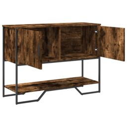 Berkfield Home Console Table Smoked Oak 100x35x74.5 cm Engineered Wood in Brown - thumbnail 5
