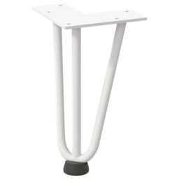 Berkfield Home Hairpin Table Legs 4 pcs White 20 cm Solid Steel - thumbnail 4