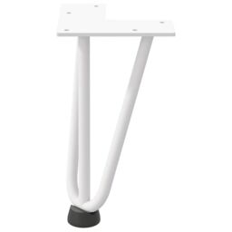 Berkfield Home Hairpin Table Legs 4 pcs White 20 cm Solid Steel - thumbnail 5