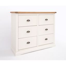 Cabinet Bits Cosenza 6 Drawer Chest of Drawers Brass Cup Handle in Off-White - thumbnail 3