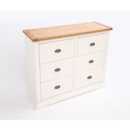 Cabinet Bits Cosenza 6 Drawer Chest of Drawers Brass Cup Handle in Off-White - thumbnail 4