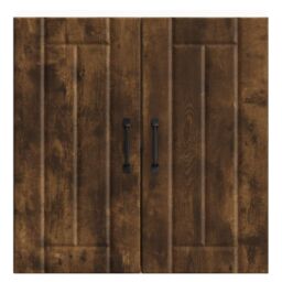 Berkfield Home Kitchen Wall Cabinet Lucca Smoked Oak Engineered Wood in Brown - thumbnail 5