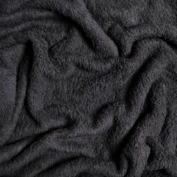 OHS Large Teddy Fleece Throw Blanket in Black - Size: 125 cm x 150 cm - thumbnail 4
