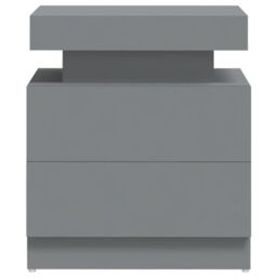 Berkfield Home Bedside Cabinet Grey 45x35x52 cm Engineered Wood - Size: 45 x 35 x 52 cm - thumbnail 4