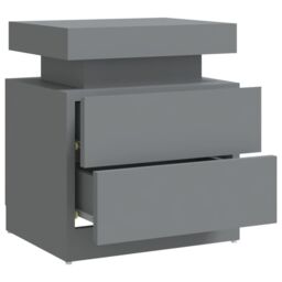 Berkfield Home Bedside Cabinet Grey 45x35x52 cm Engineered Wood - Size: 45 x 35 x 52 cm - thumbnail 6