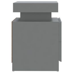 Berkfield Home Bedside Cabinet Grey 45x35x52 cm Engineered Wood - Size: 45 x 35 x 52 cm - thumbnail 5