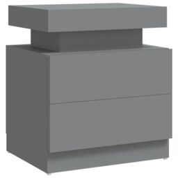 Berkfield Home Bedside Cabinet Grey 45x35x52 cm Engineered Wood - Size: 45 x 35 x 52 cm - thumbnail 2