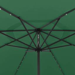 Berkfield Home Garden Parasol with LED Lights 400 cm Green - thumbnail 4