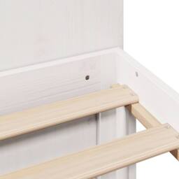 Berkfield Home Decorative Bookcase Bed without Mattress White 140x190cm Solid Wo - Size: 140x190 cm - thumbnail 9