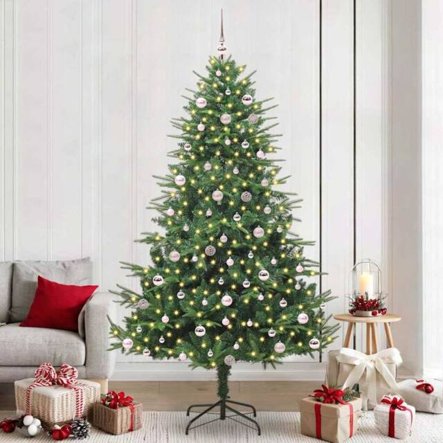 Berkfield Home Artificial Pre-lit Christmas Tree with Ball Set Green 240 cm - image 1