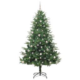 Berkfield Home Artificial Pre-lit Christmas Tree with Ball Set Green 240 cm - thumbnail 4