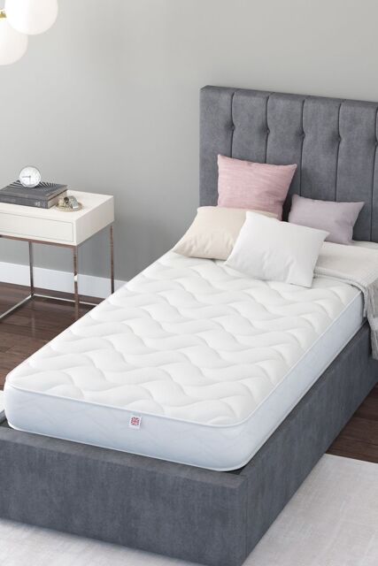 Aspire UK Made Support Rolled Mattress in White - Size: Small Single - image 1