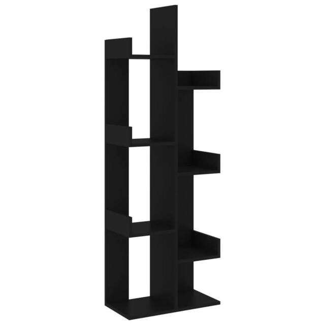 Berkfield Home Book Cabinet Black 48x25.5x140 cm Engineered Wood - image 1