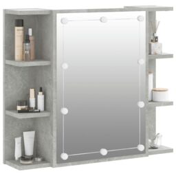 Berkfield Home Mirror Cabinet with LED Concrete Grey 70x16.5x60 cm - thumbnail 6