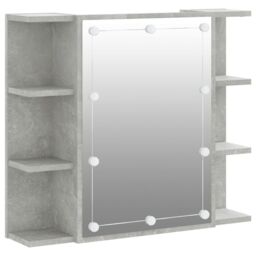 Berkfield Home Mirror Cabinet with LED Concrete Grey 70x16.5x60 cm - thumbnail 2
