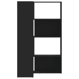 Berkfield Home Elegant Corner Bookcase 4-Tier Black 85x85x140 cm Engineered Wood - Size: 85 x 85 x 140 cm - thumbnail 5