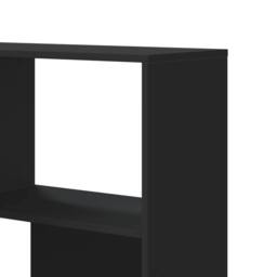 Berkfield Home Elegant Corner Bookcase 4-Tier Black 85x85x140 cm Engineered Wood - Size: 85 x 85 x 140 cm - thumbnail 8