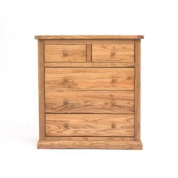 Cabinet Bits Salerno 5 Drawer Chest of Drawers Wood Knob in Natural - thumbnail 1