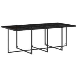 Berkfield Home 13 Piece Garden Dining Set with Cushions Black Poly Rattan - thumbnail 4