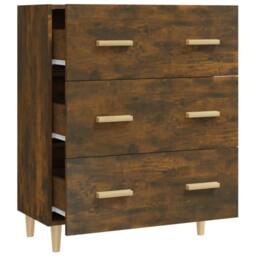 Berkfield Home Sideboard Smoked Oak 70x34x90 cm Engineered Wood in Brown - Size: 70 x 34 x 90 cm - thumbnail 5