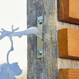Paper High Iron Bird Silhouette Garden Art in Silver - thumbnail 2