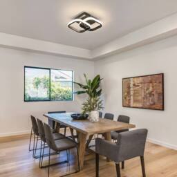 Pheashine 2-Pack Square LED Ceiling Lights, 23cm, 22W 4500K Neutral White Flush in Black - thumbnail 7