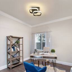 Pheashine 2-Pack Square LED Ceiling Lights, 23cm, 22W 4500K Neutral White Flush in Black - thumbnail 8