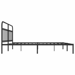 Berkfield Home Metal Bed Frame with Headboard Black 200x200 cm - thumbnail 7