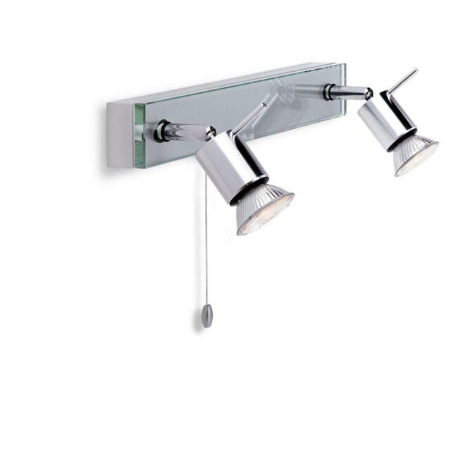 Netlighting Aqua 2 Light Switched Spotlights Bar Light Aluminium Clear Glass GU10