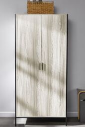 Home Discount Vida Designs Brooklyn 2 Door Wardrobe Storage Bedroom Furniture 1800 x 830 x 520 mm in Grey - thumbnail 4