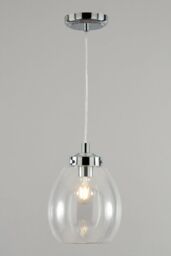 BHS Lighting Zeta Bathroom Pendant Ceiling Light in Silver