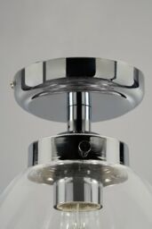 BHS Lighting Zeta Bathroom Pendant Ceiling Light in Silver - thumbnail 3