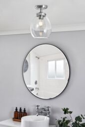 BHS Lighting Zeta Bathroom Pendant Ceiling Light in Silver - thumbnail 4