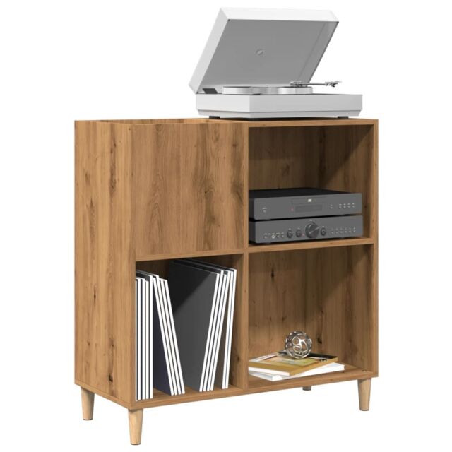Berkfield Home Record Cabinet Artisan Oak 84.5x38x89 cm Engineered Wood in Brown - image 1