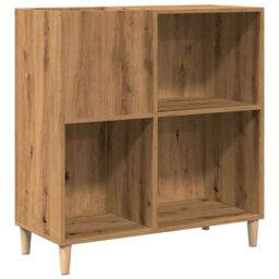 Berkfield Home Record Cabinet Artisan Oak 84.5x38x89 cm Engineered Wood in Brown - thumbnail 2
