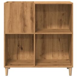 Berkfield Home Record Cabinet Artisan Oak 84.5x38x89 cm Engineered Wood in Brown - thumbnail 4