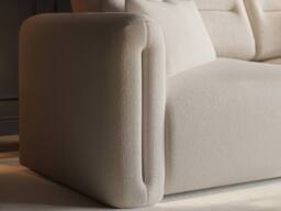 Solace+Co Mabel 3 Seater Fabric Sofa in Beige - thumbnail 3