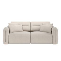 Solace+Co Mabel 3 Seater Fabric Sofa in Beige - thumbnail 5